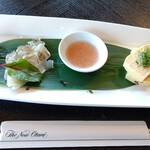 レストラン プルヌス - 味噌漬け豆腐・鯛のカルパッチョ・うずらのオムレツ