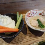 逢とり縁 - 生野菜と海老しんじょう