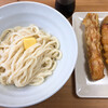 手打ちうどん ぶれーど・う - 料理写真:釜バター＆なすベーコン天・ちくわ天