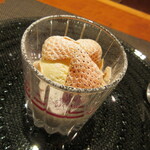 レストラン キモト - 【ピスタチオのムース　バニラアイス添え】