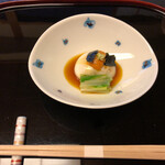 山玄茶 - 先付は胡麻豆腐