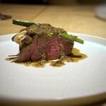 TTOAHISU - 熊本の赤牛、蕗の薹、赤玉葱、九条葱・・赤牛は経産牛で、宮崎で飼育された珍しい品とのこと。