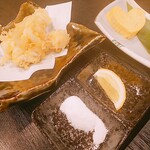 Bishushunsaikoiwaueno - 白子の天ぷら&出汁巻き玉子