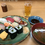 Sushi Toyo - にぎりセット（細巻・赤出汁付）