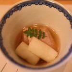 季節料理 よし野 - お通し（ねぎま）