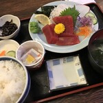 日本料理 はら田 - 三崎まぐろ刺身定食 1,200円。