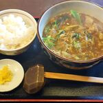 小雀弥 - 20200223茶美豚カレーうどん・ごはんセット