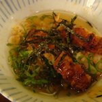 まるや本店 - 最後にお出汁をかけて