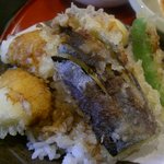 星月 - セットの天ぷら丼