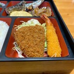 むかい - むかい定食(海老フライ、かぼちゃコロッケ)