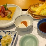 がんこ - お造り天ぷら定食(上)
