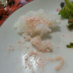 割烹よし田 - 鯛のふりかけをかけて