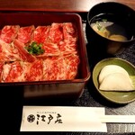 江戸庄 - 村上牛レアステーキ丼(上)2750円