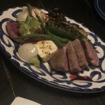 肉 炭 イタメシ 一頭 - 鴨と、野菜