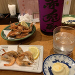 おぎ野 - 赤しゃ海老素揚げ