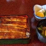 うなぎ 桜家 - うな重 2匹　肝吸い、漬物付き