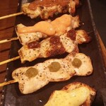 やきとりの扇屋 - 焼き鳥盛合わせ