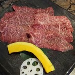 Yakiniku Wagyuu Shokudou - 常陸牛ロース￥1490(H31.4.16撮影)