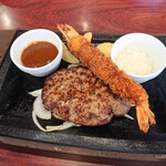 ステーキガスト - ハンバーグ＆エビフライ（1429円）2020年2月