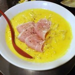 金町製麺 - カボチャのポタージュそば