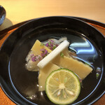 天風楽・ブランド松葉蟹 松屋町 青天 - 鯨、竹の子、うど。マグロ出汁が絶品