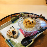 天風楽・ブランド松葉蟹 松屋町 青天 - 白子の塩焼き、タレ焼