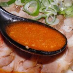 らーめんでぽっと - スープ・・・赤