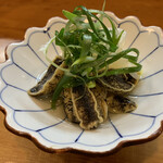 すずりき - お通し(つぶ貝と大根の炊き合わせ)