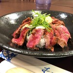 Teppanyaki Tarou - あか牛ステーキ丼セット1650円