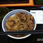 吉野家 - 2012.4.22(日)20時30分 牛丼並380円 674kcal