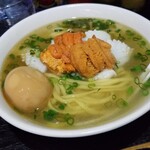 塩そば専門店 桑ばら - 雲丹とモンゴウイカの秋刀魚出汁の塩そば