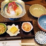 なかむら - コースの先付と刺身