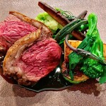 Les deux - 北海道産エゾ鹿ロースト　ポワブラードソース