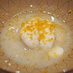 三谷 - 河豚の白子　カラスミがけ