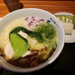 水炊き もつ鍋 鳥料理 博多 華味鳥 - 博多極上鶏白湯ソバ＋俵ごはん2020.02.19