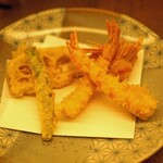 蕎麦 たじま - 巻き海老天そばの天ぷら