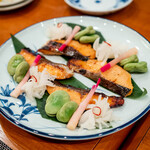魚と酒 あかうず 赤坂店 - 北海道産桜鱒の焼き物
