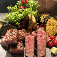 黒毛和牛炭焼き 季節の焼野菜添え