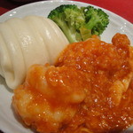 玻璃家 - 海老チリと花巻