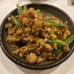 和中華と麺 丹陽 - ひき肉の炒め物