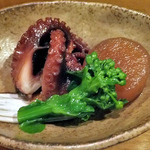 天ぷら処 こさか - お通し（タコとダイコンの煮物）（２０１２年４月）