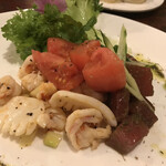 大衆中遊華食堂 八戒 - マグロとイカと海老の和物