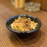 Mahoroba Tachinomi - おつまみ(そぼろと白菜の煮物)