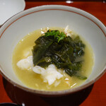 銀座 しのはら - 伊勢海老、蛤、若芽（師崎）