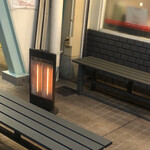 麺厨房 華燕 - 待つ人のためにヒーター