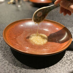 イチリン ハナレ - ソースにリゾットを加え