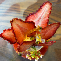 SHOKUDO YArn - 小松の本田農園さんの苺 コシヒカリの米麹で作ったアイス