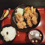 ふじやからあげ - 唐揚げ定食（にんにく・大）