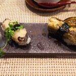 玄海鮨 - 追加  イカ  アワビ  アナゴ×２