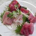 一平 - 2012.4 のうてん（450円）、カマ（450円）、中トロ刺（450円）